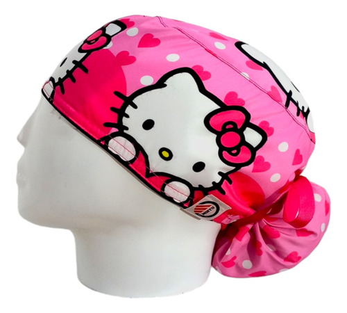 Gorro Quirúrgico Kitti Fucsia Antifluido + Lanyard 