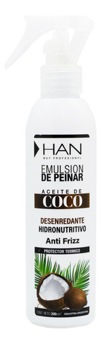 Han Coco Emulsion Para Peinar Desenredante Protector Termico