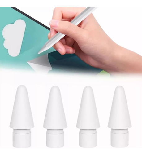 4 Puntas Repuesto Compatible Con Apple Pencil 1 Y 2 Gen