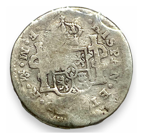 Wow Moneda De Plata 1/2 Real México Año 1772 Carlous Iii (Usado)