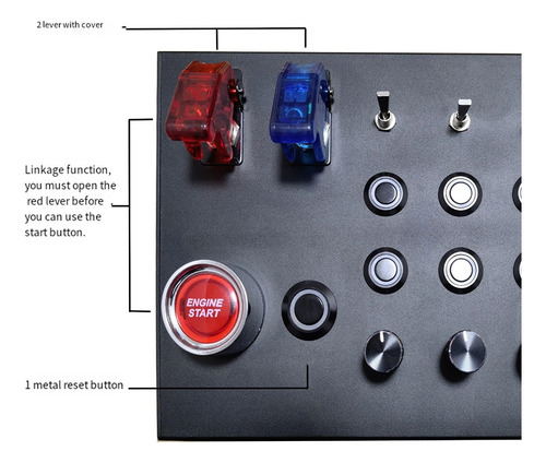 Caixa De Botões Central Universal Pc Simracing Para Euro Tru
