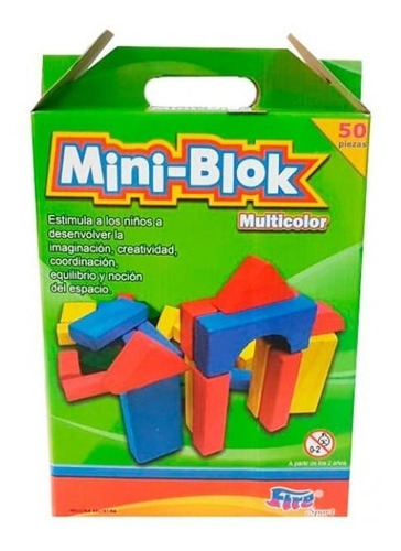 Mini-block Multicolor 50 Piezas Madera