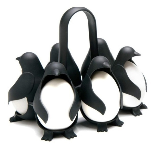 Soporte Hervidor De Huevos Moldes X6 Forma Pingüino