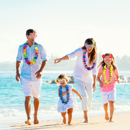 Set De Gafas De Fiesta Y Leis Hawaianos Joyin Luau Party X12