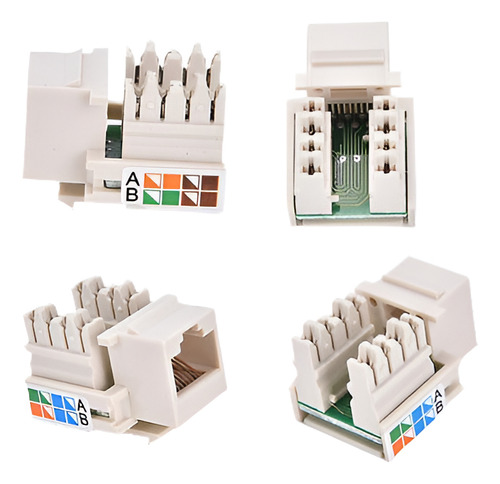 Cat5 Rj45 Para Ponchar Keystone Jack Red Ethernet Rj45 Blanc