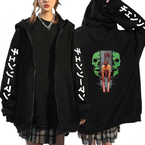 Sudadera Con Cremallera Chaqueta Chainsaw Man