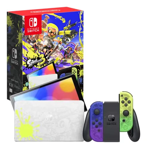 Console Nintendo Switch Oled 64gb Edição Especial Splatoon 3 Console Nintendo Switch Oled 64gb Edição Especial Splatoon 3