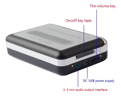 Reproductor De Casetes Usb, Convertidor De Casete A Mp3, Cap
