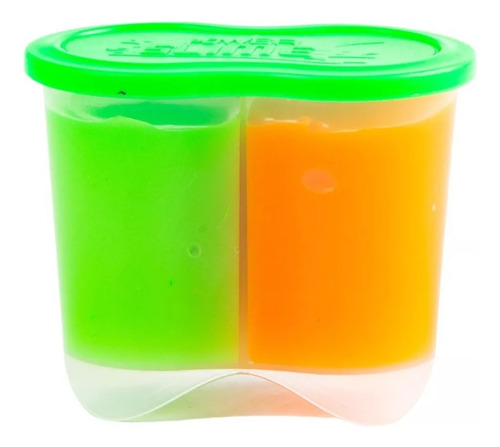 Imagen 2 de 5 de Slime Duo 2 En 1 Pote Color Fluorescente - Power Slime