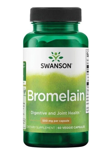 Bromelina 500mg60 Capsulas Vegetales Swanson