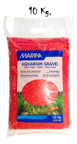 Grava De Colores Para Acuarios Y Decoracion Rojo Hagen 10 Kg