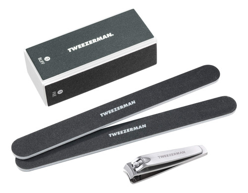 Tweezerman El Kit De Manicura Incluye Cortaúñas, Bloque P.