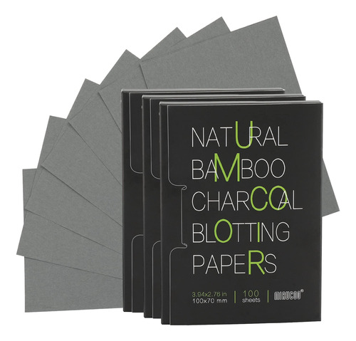 Mirucoo 300 Unidades De Papel Secante De Carbon De Bambu Nat
