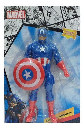 Figura Accion Articulada Blister Capitan America Marvel 23cm