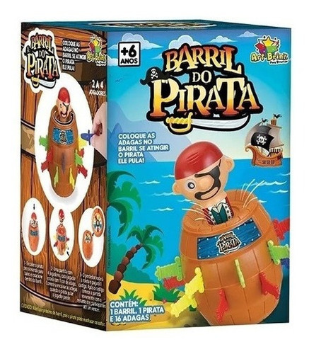 Jogo de mesa Barril pirata Grande Art Brink ZFT135