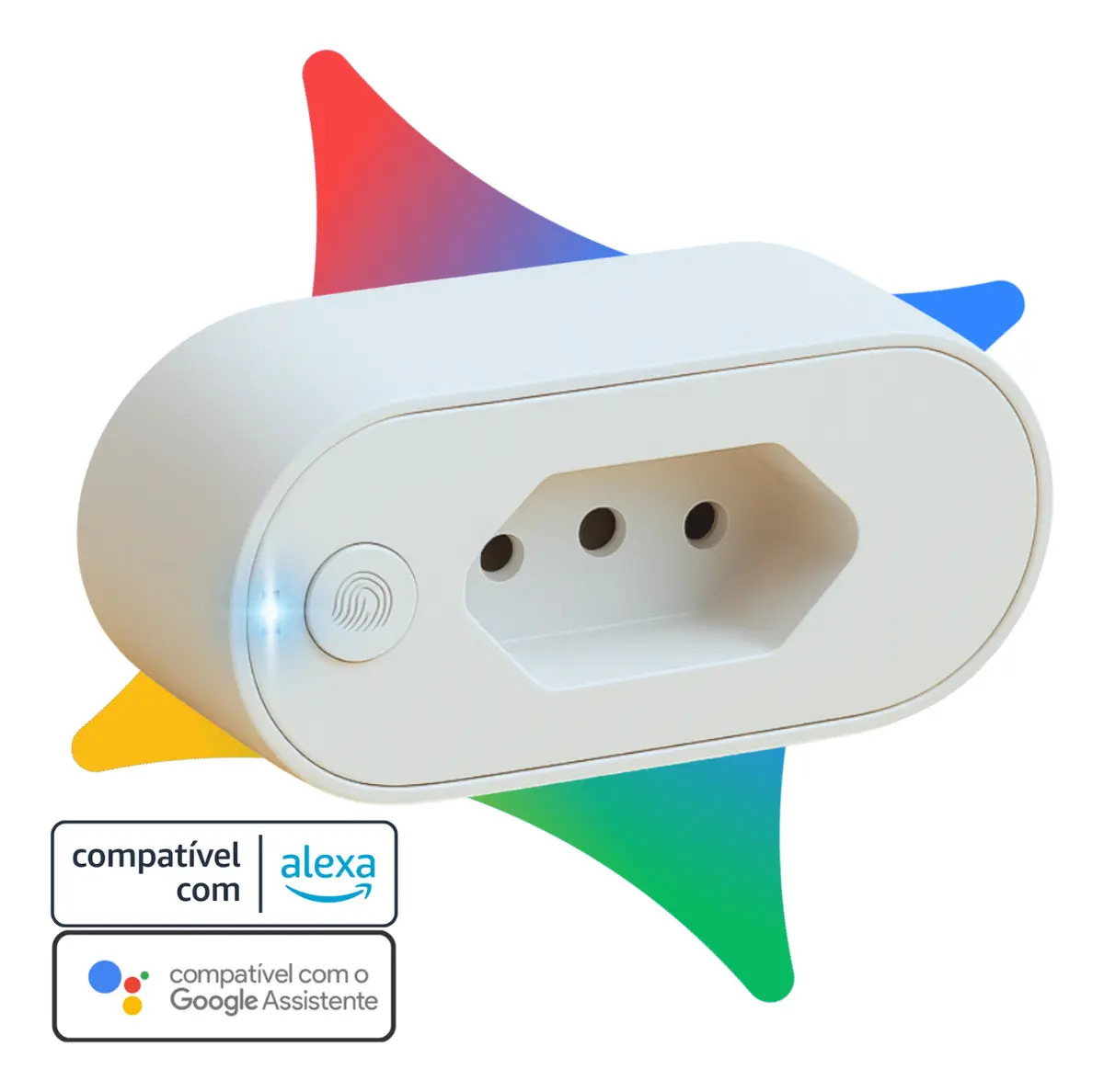 Tomada Inteligente Compatível Com Alexa Google Home Tuya Smart Life Wi-fi Bivolt Com Monitor De Consumo Automação Residencial Smart Plug 110V 220V Bivolt