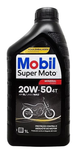 Óleo Mobil Super Moto 20w50 4 Tempos Mineral 1 Litro