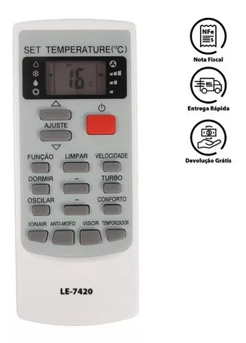 Controle para Ar Condicionado - Elgin Split LE 7420 — Virtual3000