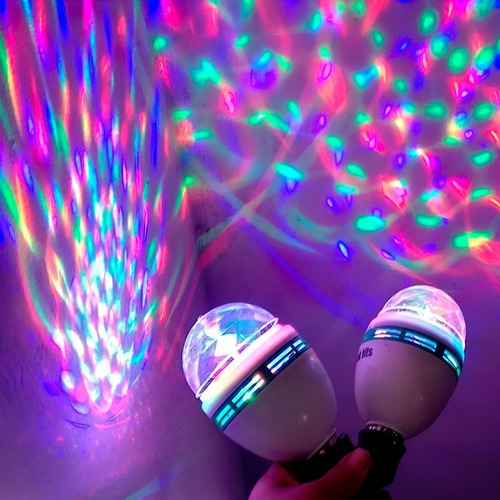 Imagen 5 de 10 de Foco Led Colores Lampara Rgb Giratoria 220v 3w Focos Fiesta