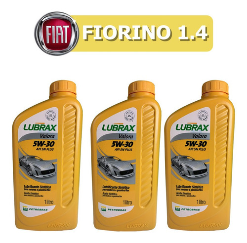 Kit Óleo Lubrax 5w30 Fiat Fiorino 1.4 Mpfi 8v 3 Litros