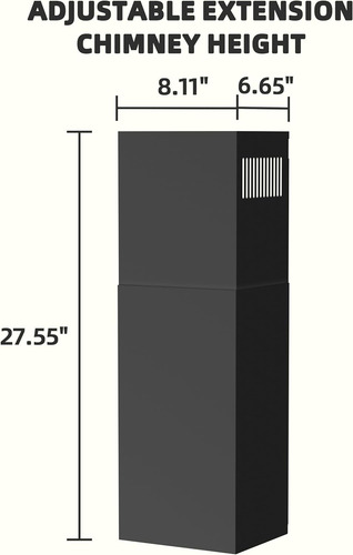Extensión De Campana Extractora Negra Fgs-td24b-zst, Extensi