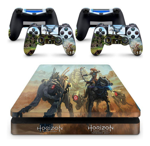 Skin Adesivo Protetor Ps4 Slim Horizon Zero Dawn Forbidden