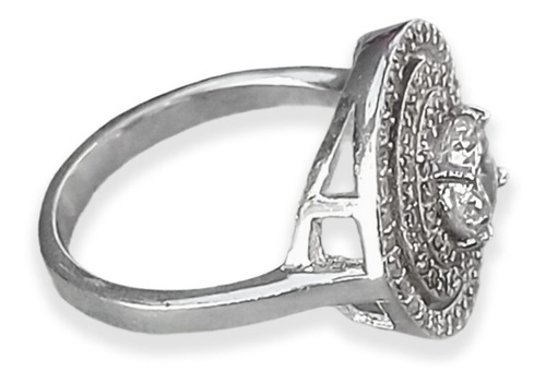 Imagen 2 de 6 de Anillo Plata Italiana 925 Y Circonitas Modelo Lúa