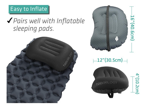 Trekology - Almohada Inflable Ultraligera Para Acampar Y Via