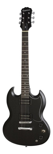 Guitarra eléctrica Epiphone SG Special Satin E1 de álamo ebony con diapasón de palo de rosa