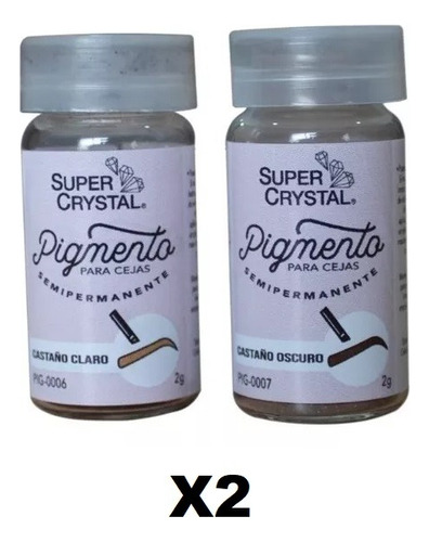 Pigmento Cejas Super Cristal X 2unid Black&white