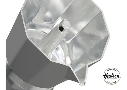 Imagen 6 de 6 de Cafetera Hudson Gris Estilo Italiana 9 Pocillos 450 Ml