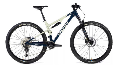 Bicicleta Mtb Zion Rok Carbono Doble Suspensión 29 1x12 V Azul - Gris M