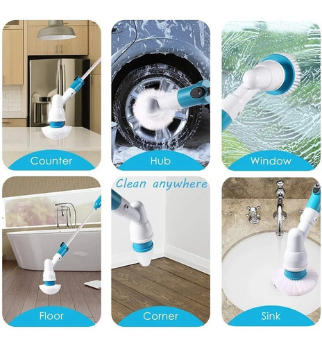 Cepillo De Limpieza Eléctrico, Inalámbrico, Recargable Baño