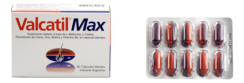 Suplemento Valcatil Max Anticaida Cabello Aminoacidos X30