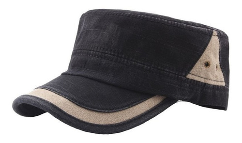 Boné Estilo Quepe Militar - Preto Cap - Unissex