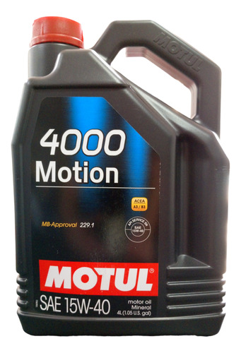 Aceite 15w40 Mineral Motul 4lt