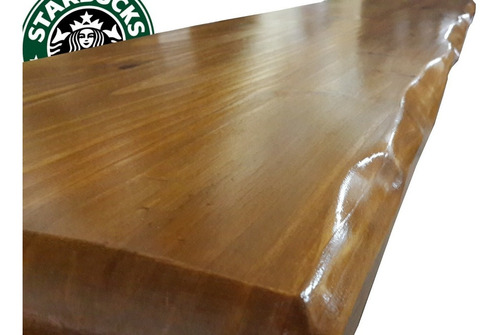 Tabla Barra Desayunador Mesada Maciza Tipo Starbucks 40x120