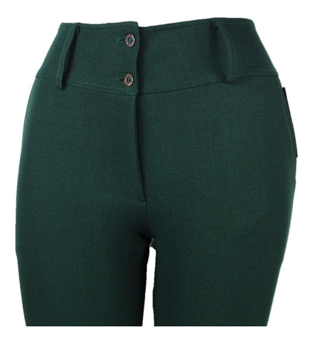 Pantalón De Vestir Dama Enfermera Uniforme Tela Verde Imss 