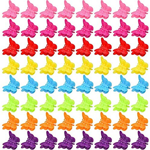 100 Paquetes Surtidos Color Mariposa Clips De Pelo, Xs8tz