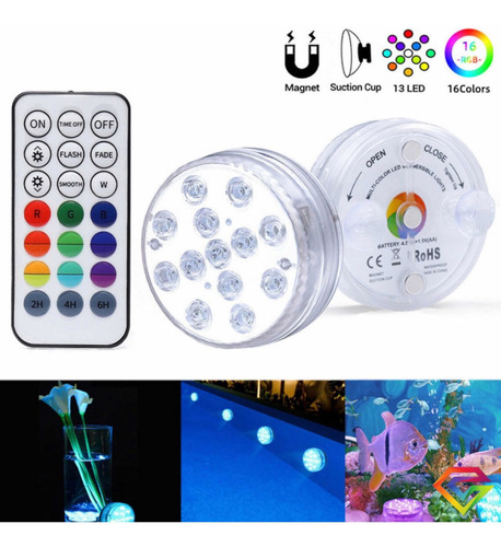 Luces Led Piscina Sumergibles  Led Control Remoto Multicolor