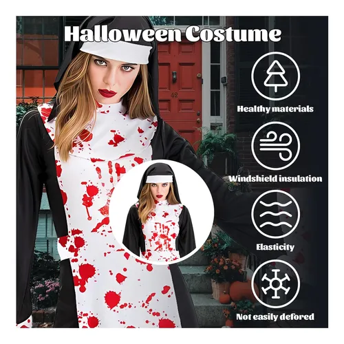 comprar Disfraz De Monja Xinxiaomeng Para Mujer, Vestido De Monja Sa