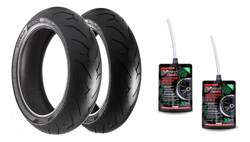 Kit Pneu 110-70-17 E 140-70-17 Rosso 2 Cb300 Cb250 + Selante