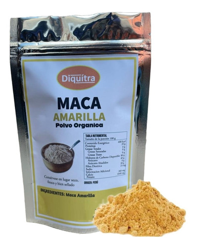 Maca Amarilla En Polvo Organica 100g