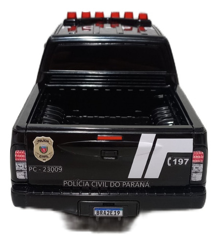 Miniatura Viatura Polícia Civil Do Paraná - Hilux Preto