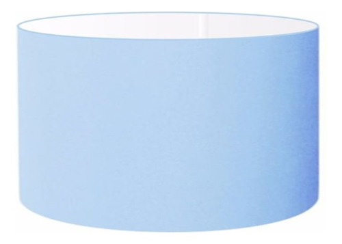 Cúpula Abajur Cilín Vivare Cp-8025 Ø50x30cm - Bocal Europeu Cor Azul Bebê Azul Bebê