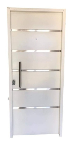 Puerta 80x200 Doble Chapa Inyectada Blanca Acero Silver