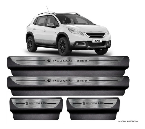 Soleira Aço Inox Premium Peugeot 2008