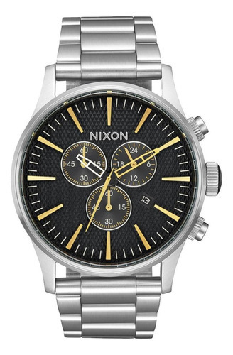 Reloj Nixon Hombre Plateado Sentry Pack A11382592 Color de la correa Plateado/Dorado