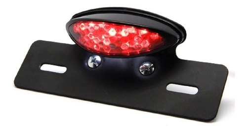 Lanterna Vermelho Suporte Placa Led Moto Harley Ou Scrambler