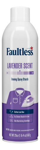 Almidón En Aerosol Faultless Acabado Firme Lavanda 20oz 1pz